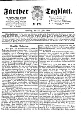 Fürther Tagblatt Sonntag 22. Juli 1855