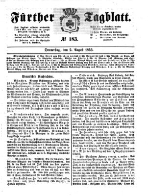 Fürther Tagblatt Donnerstag 2. August 1855
