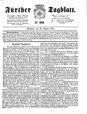 Fürther Tagblatt Mittwoch 29. August 1855