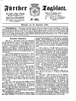 Fürther Tagblatt Mittwoch 19. September 1855