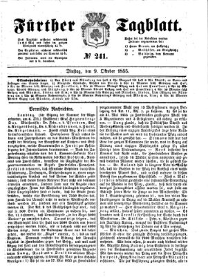 Fürther Tagblatt Dienstag 9. Oktober 1855