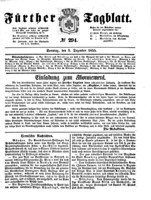 Fürther Tagblatt Sonntag 9. Dezember 1855