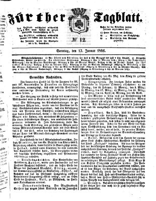 Fürther Tagblatt Sonntag 13. Januar 1856