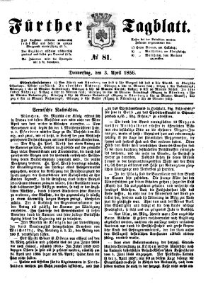 Fürther Tagblatt Donnerstag 3. April 1856