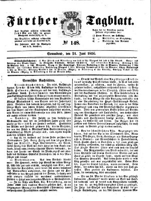 Fürther Tagblatt Samstag 21. Juni 1856