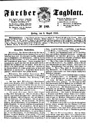 Fürther Tagblatt Freitag 8. August 1856
