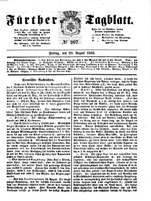 Fürther Tagblatt Freitag 29. August 1856