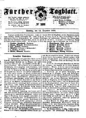 Fürther Tagblatt Sonntag 14. Dezember 1856