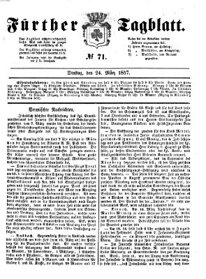 Fürther Tagblatt Dienstag 24. März 1857