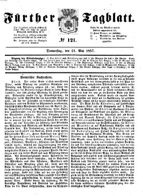 Fürther Tagblatt Donnerstag 21. Mai 1857