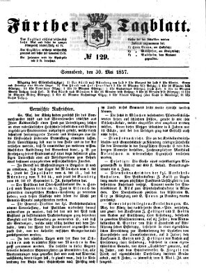 Fürther Tagblatt Samstag 30. Mai 1857