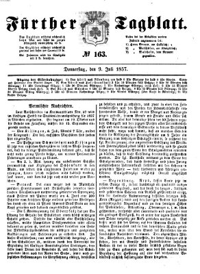 Fürther Tagblatt Donnerstag 9. Juli 1857