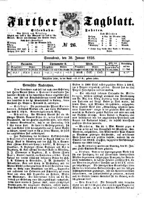 Fürther Tagblatt Samstag 30. Januar 1858
