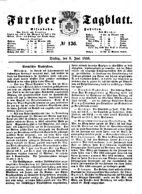 Fürther Tagblatt Dienstag 8. Juni 1858