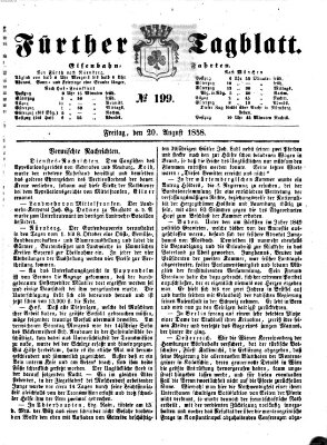 Fürther Tagblatt Freitag 20. August 1858