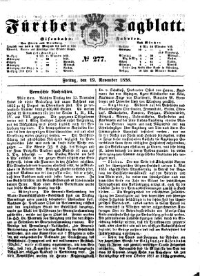 Fürther Tagblatt Freitag 19. November 1858