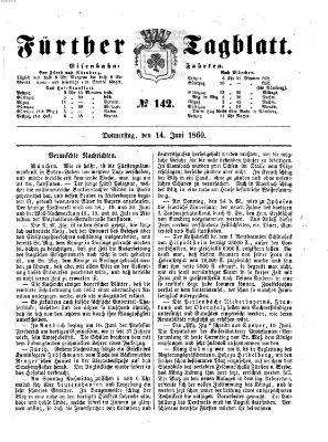 Fürther Tagblatt Donnerstag 14. Juni 1860