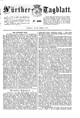 Fürther Tagblatt Dienstag 16. Oktober 1860