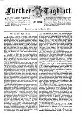 Fürther Tagblatt Donnerstag 13. Dezember 1860