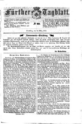 Fürther Tagblatt Samstag 16. März 1861
