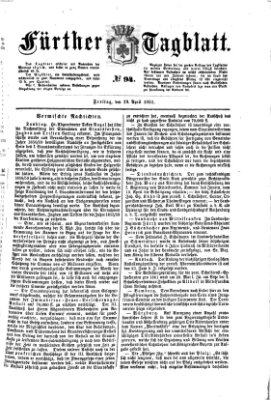 Fürther Tagblatt Freitag 19. April 1861