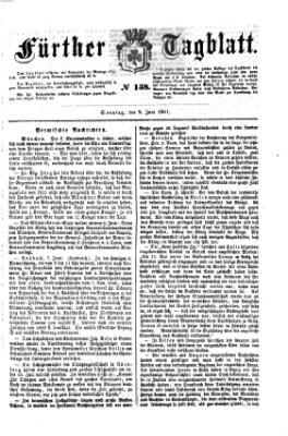 Fürther Tagblatt Sonntag 9. Juni 1861