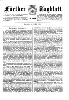 Fürther Tagblatt Sonntag 14. Juli 1861