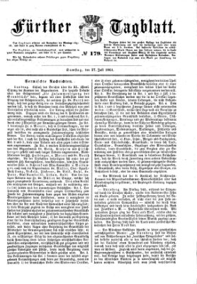 Fürther Tagblatt Samstag 27. Juli 1861