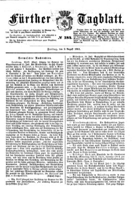 Fürther Tagblatt Freitag 2. August 1861