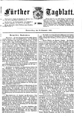 Fürther Tagblatt Donnerstag 19. September 1861