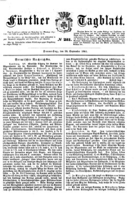 Fürther Tagblatt Donnerstag 26. September 1861