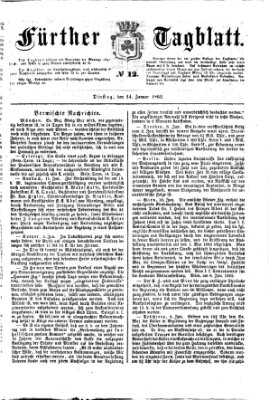 Fürther Tagblatt Dienstag 14. Januar 1862