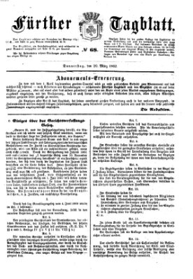Fürther Tagblatt Donnerstag 20. März 1862