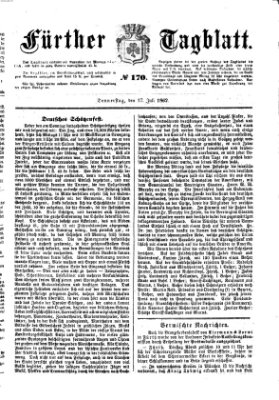 Fürther Tagblatt Donnerstag 17. Juli 1862