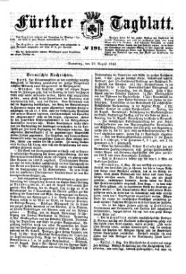 Fürther Tagblatt Sonntag 10. August 1862