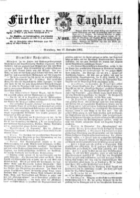 Fürther Tagblatt Samstag 27. September 1862