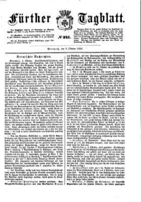 Fürther Tagblatt Mittwoch 8. Oktober 1862