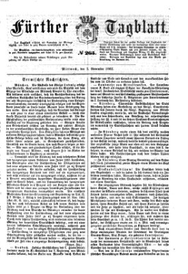 Fürther Tagblatt Mittwoch 5. November 1862