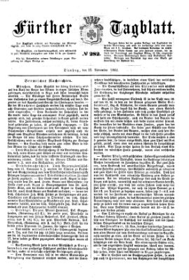 Fürther Tagblatt Dienstag 25. November 1862