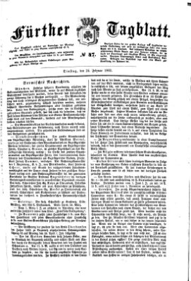 Fürther Tagblatt Dienstag 24. Februar 1863