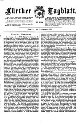 Fürther Tagblatt Samstag 19. September 1863
