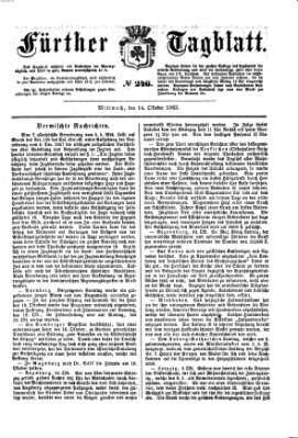 Fürther Tagblatt Mittwoch 14. Oktober 1863