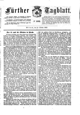 Fürther Tagblatt Mittwoch 21. Oktober 1863