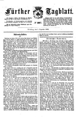 Fürther Tagblatt Dienstag 1. Dezember 1863