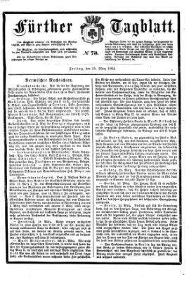 Fürther Tagblatt Freitag 25. März 1864
