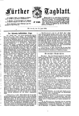 Fürther Tagblatt Mittwoch 15. Juni 1864