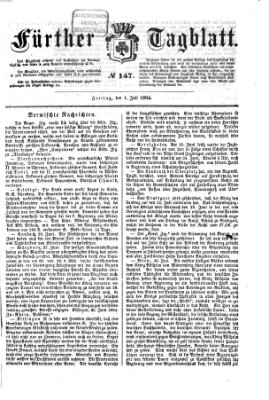 Fürther Tagblatt Freitag 1. Juli 1864