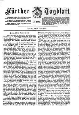 Fürther Tagblatt Freitag 12. August 1864