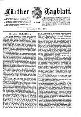 Fürther Tagblatt Freitag 7. Oktober 1864