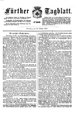 Fürther Tagblatt Samstag 29. Oktober 1864